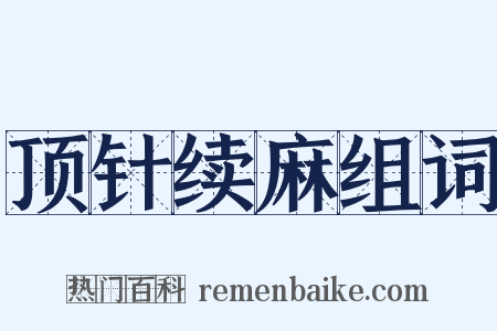 顶针续麻组词是什么意思的图片